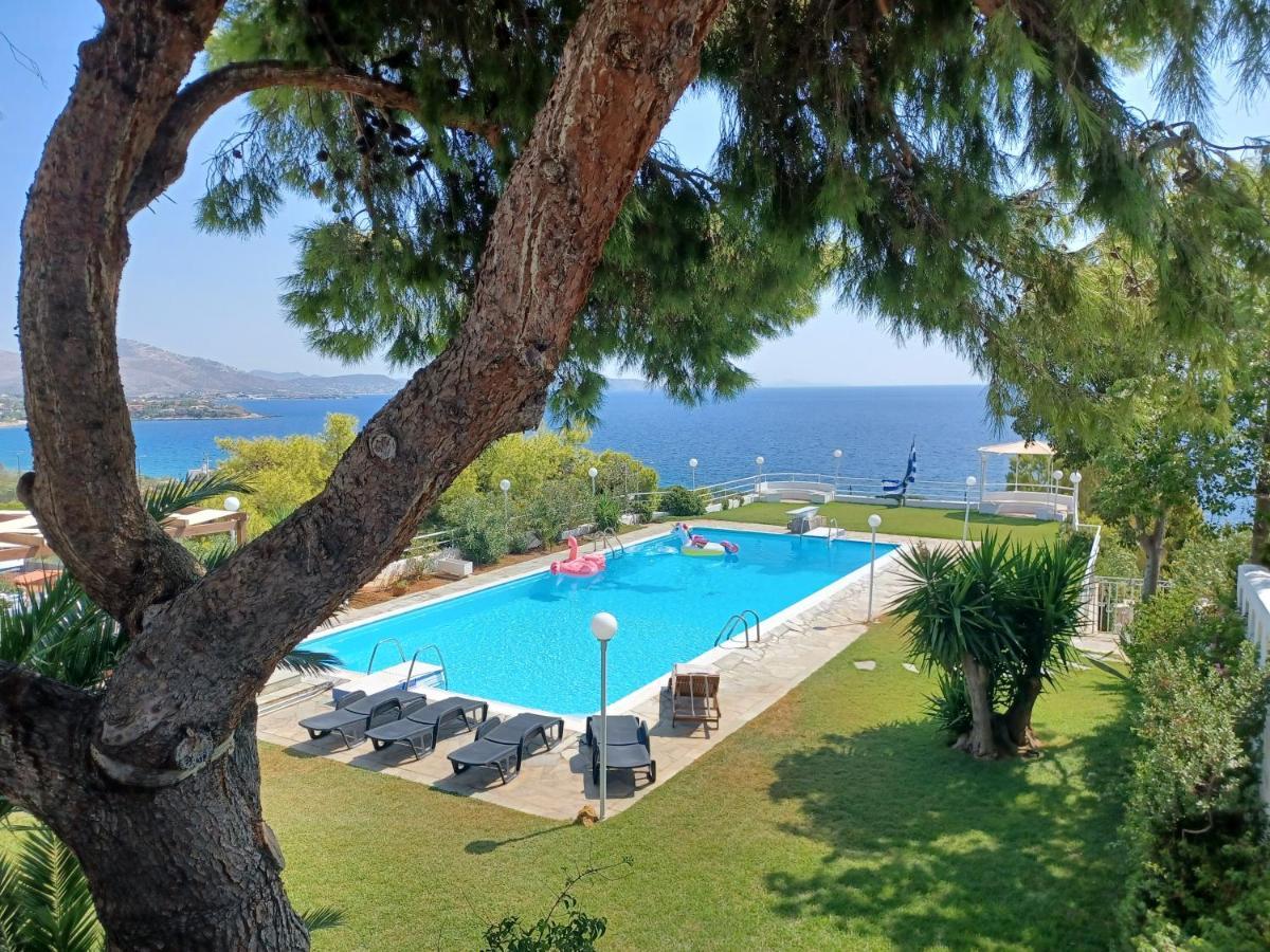 Beautiful, Private Villa By The Sea Agia Marina  Luaran gambar