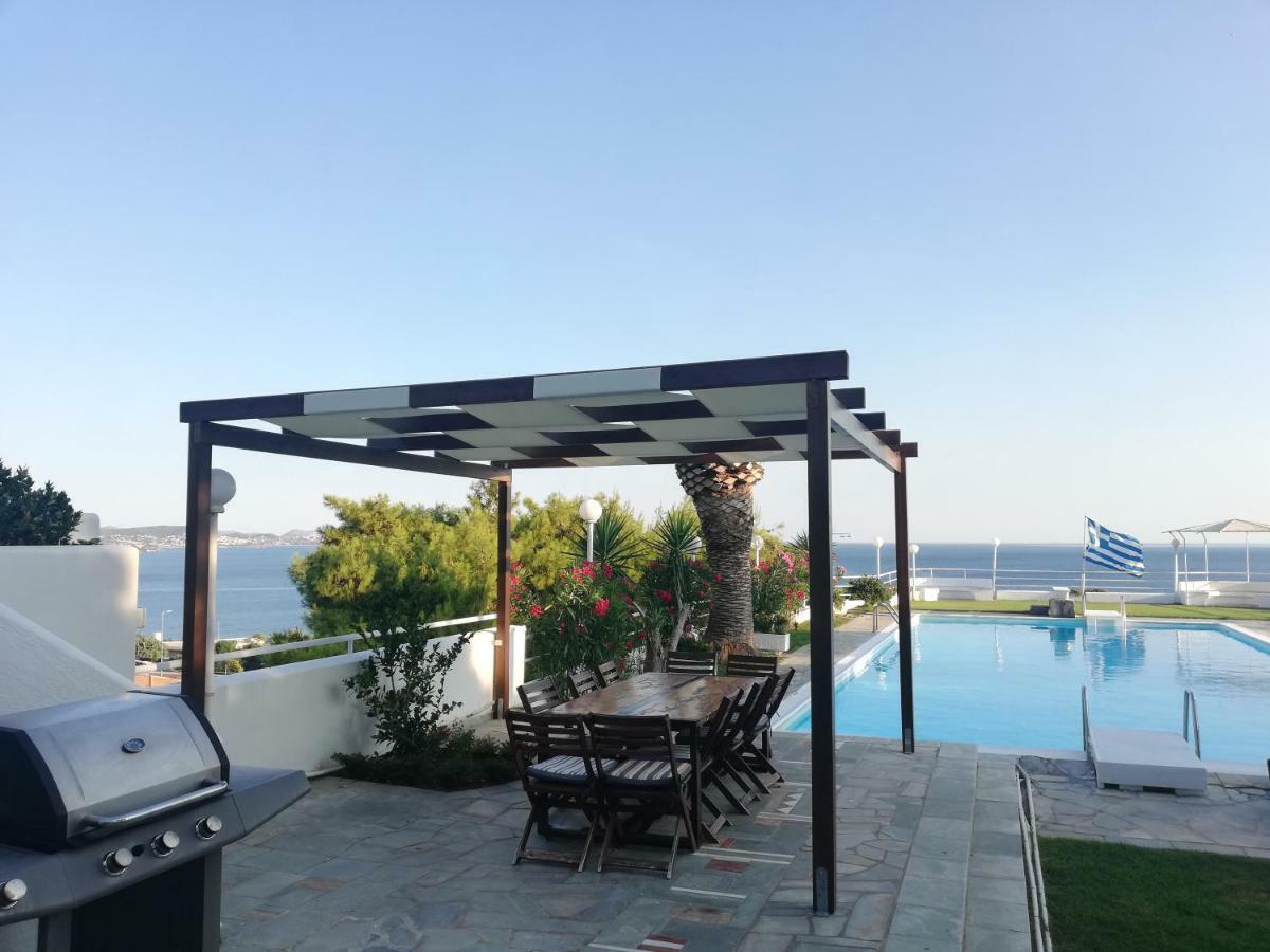 Beautiful, Private Villa By The Sea Agia Marina  Luaran gambar
