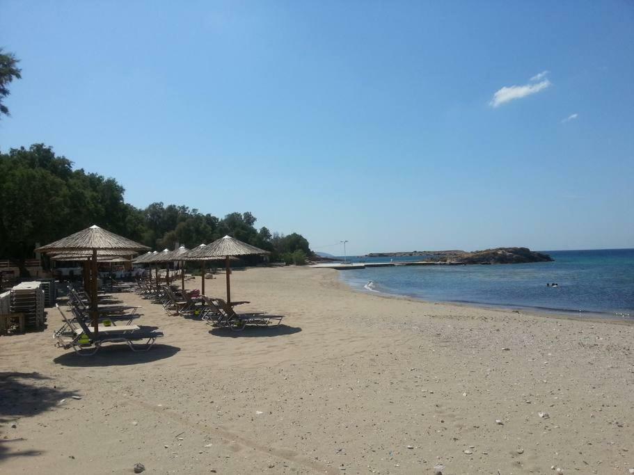 Beautiful, Private Villa By The Sea Agia Marina  Luaran gambar